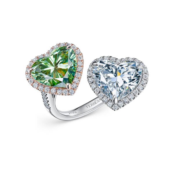 Two Hearts Lab-Grown Diamind Cocktail Ring