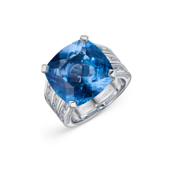Earth-Mined Blue Topaz Cocktail Ring