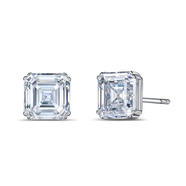 6 Carats Asscher Lab-Grown Diamond Studs