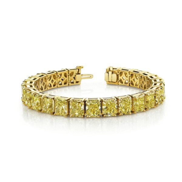 Fancy Yellow Radiant Cut Lab-Grown Diamond Bracelet