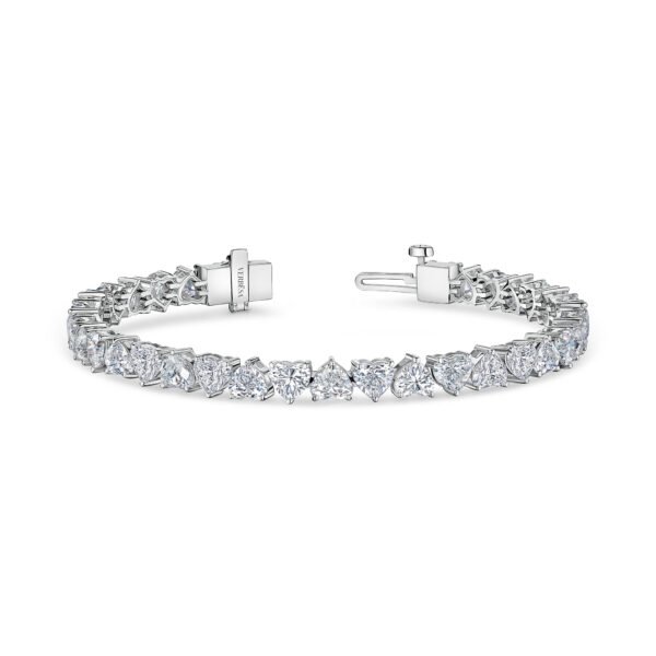 Heart Cut Lab-Grown Diamond Tennis Bracelet
