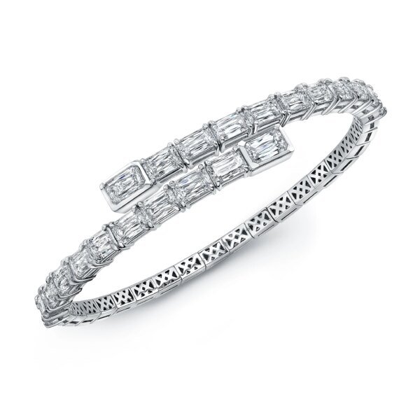 Rectangular Cut Lab-Grown Diamond Bangle
