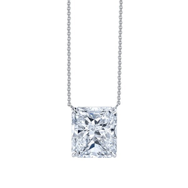 8 Carats Radiant Cut Lab-Grown Diamiond Pendant