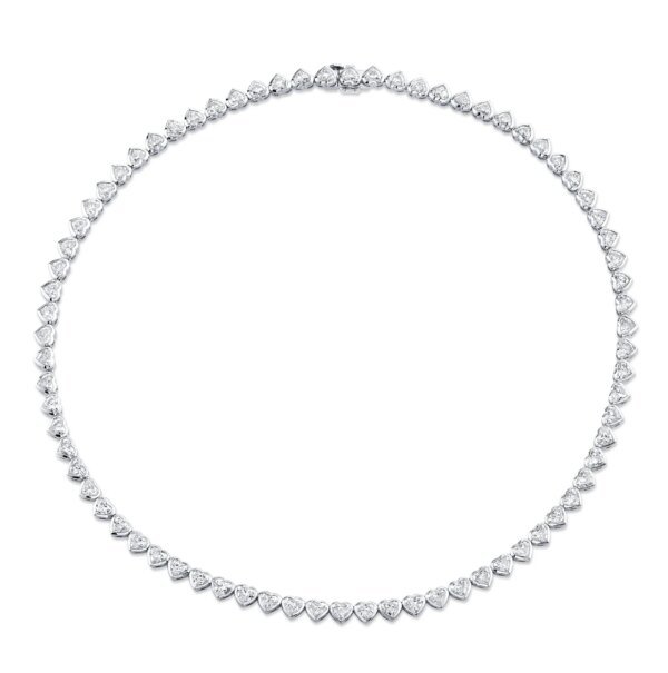 Heart Shape Lab-Grown Diamond Bezel Necklace