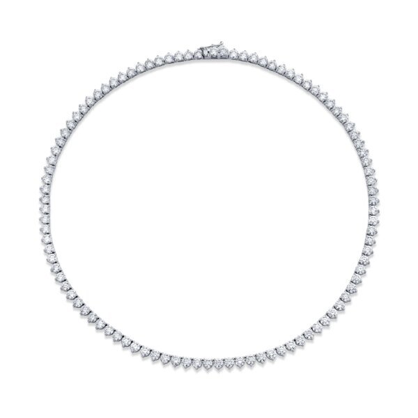 24,5 Carats Round Lab-Grown Diamond Tennis Necklace